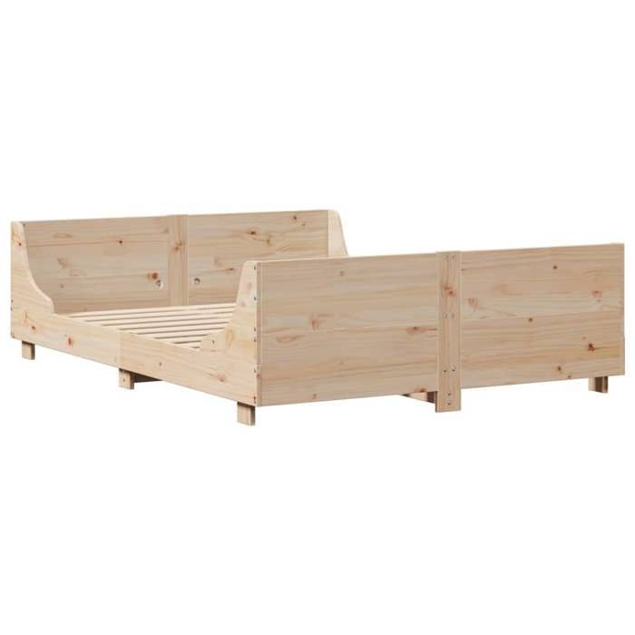 VidaXL Cadre de lit sans matelas 120x200 cm bois de pin massif 850770