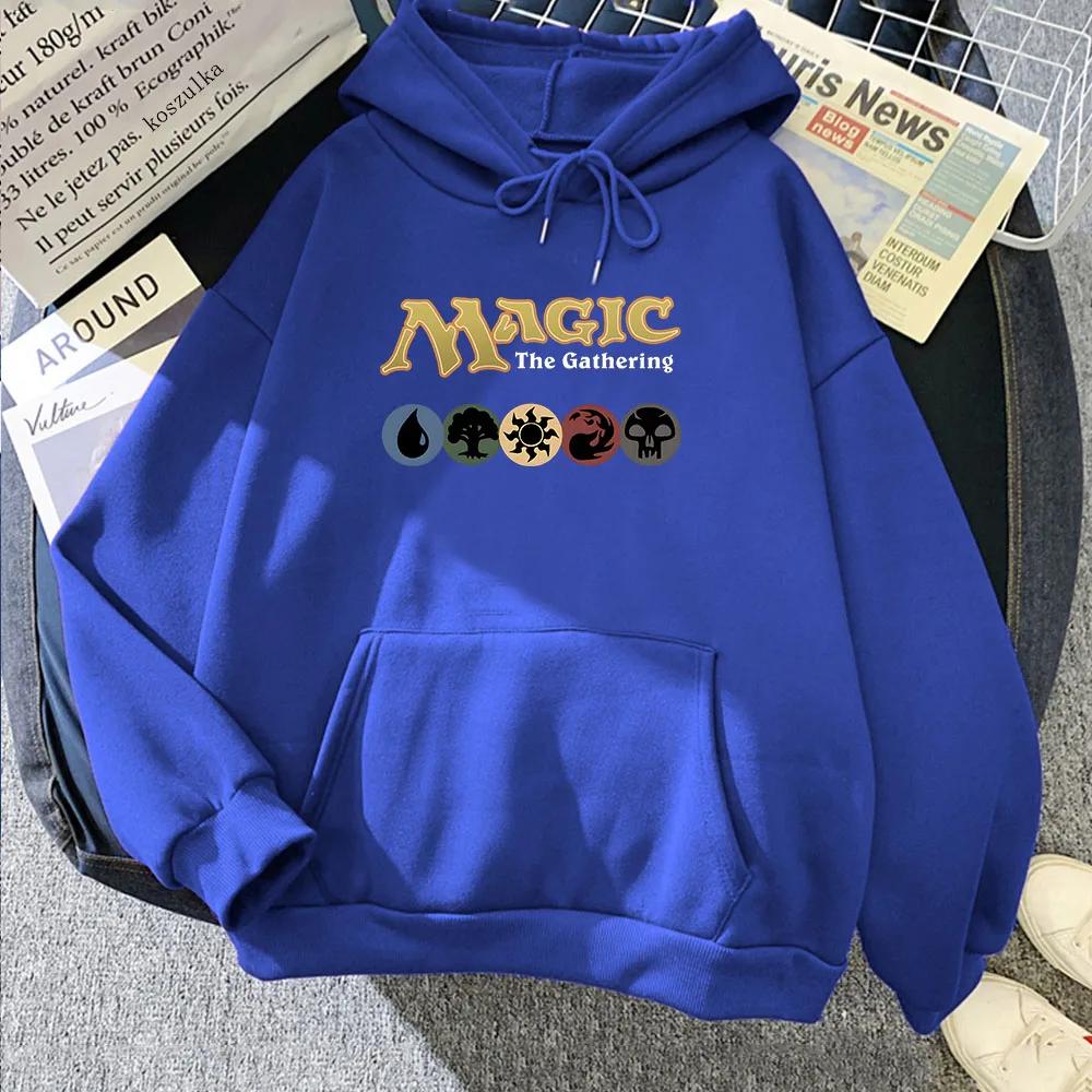 Magic The Gathering Cartoon Letter Hoodie Graphic Printing Funny Sweatshirt Cute for Autumn/Winter Sudaderas Fleece New Pullover