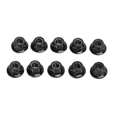 10 Pezzi Dado Autobloccante per Pneumatico Resistente alla Corrosione Modello Auto RC M5 Dado Flangiato Dado Autobloccante per Pneumatico Nero