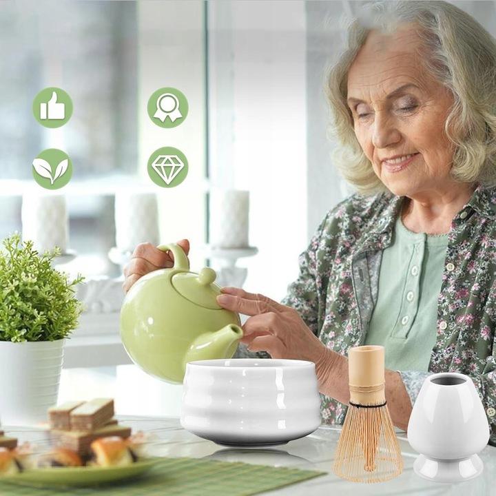 Zestaw Do Matchy, Matcha Trzepaczka Uchwyt, Miotłą Matcha Miską Do Matchy