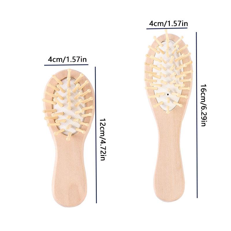 Hochwertige Holz-Haarpflegekämme. Tragbare und kompakte Massagekämme, die das Haar nicht beschädigen. Haarpflege-Holzkämme