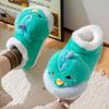 New Grumpy Side-Eye Chicken Slippers Women'S Winter High Top Plush Home Shoes Ladies Fuzzy Chick Ankle Boots Woman Funny Slipper