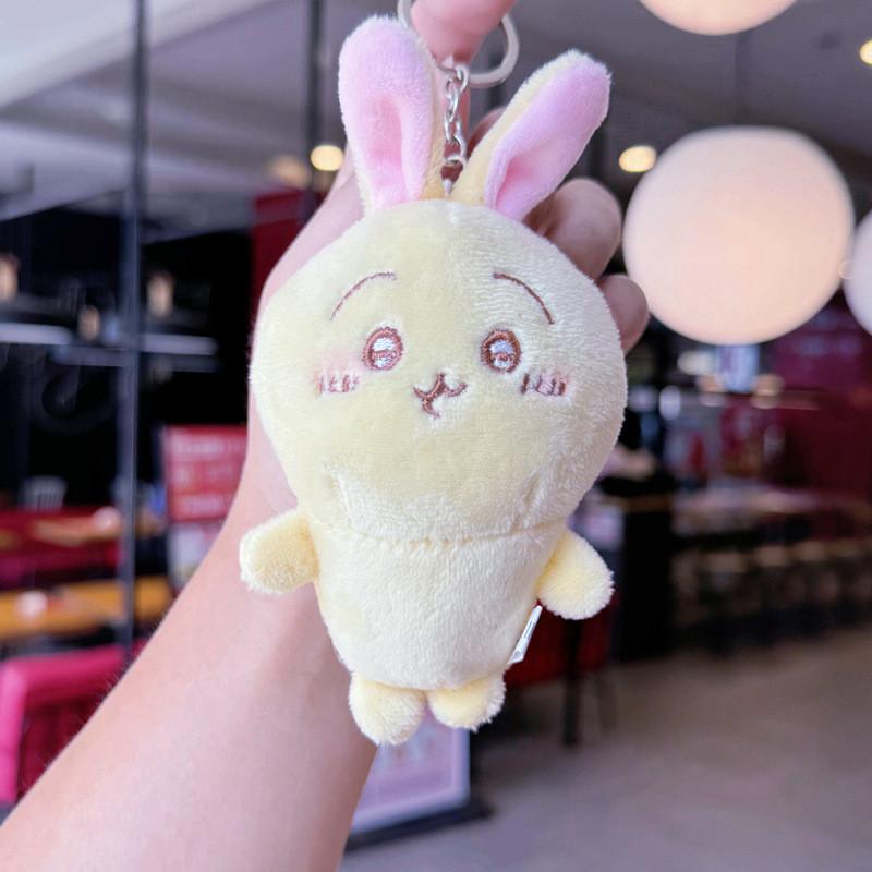 Joke Bear Chiikawa Hachiware Plush Keychain For Backpack Decor