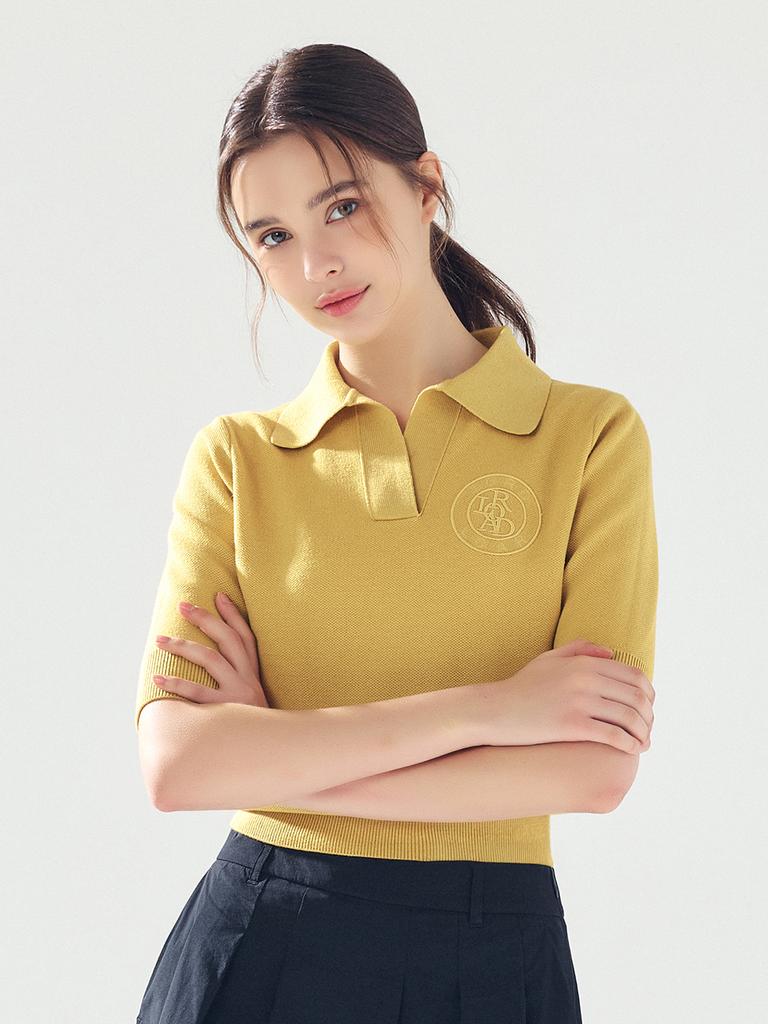 LORDLOAR Signature Collar Knit Mustard