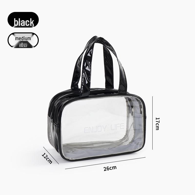 Waterproof Wet/Dry Beach & Fitness Toiletry Bag - Large Capacity Handheld Storage for Makeup & Swimming Gear