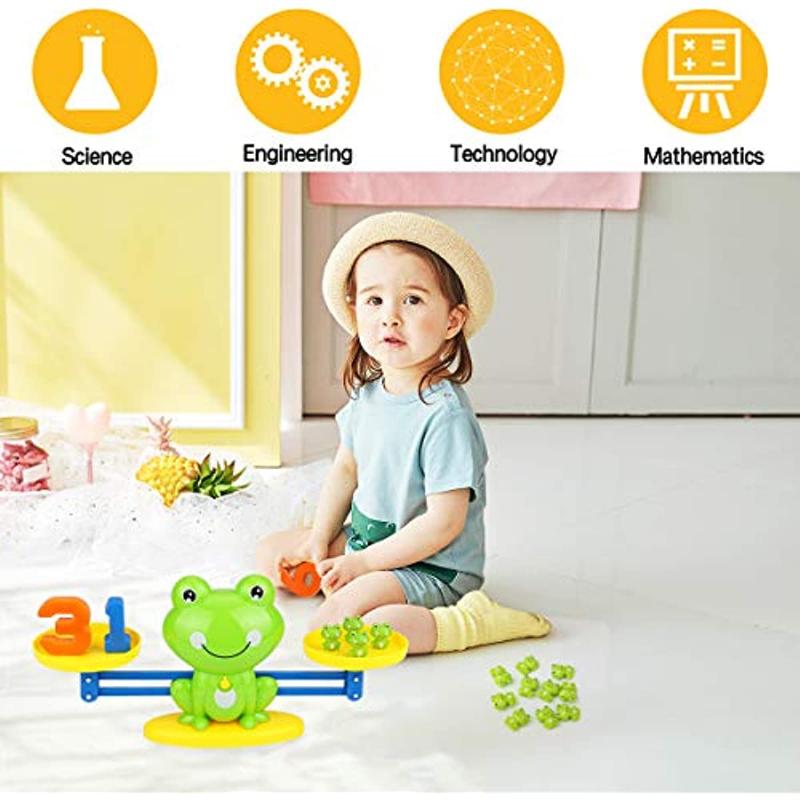Cool Math Game for Preschoolers Frog Balance Counting Toys for Boys and Girls Educational Number Toy Fun Children's Gift STEM Learning