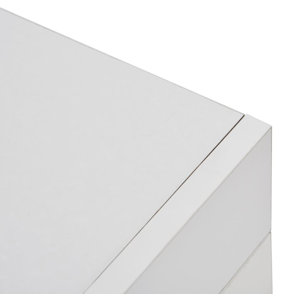 (316190194WAA) Chest Sideboard White Living Room Storage Cabinet High Gloss with LED Light, Modern Kitchen Buffet Wood Display Cabinet TV Stand