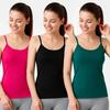 Dames Zomerkleding Camisole Katoen Mouwloos Ronde Hals Tanktop Pak Van 3