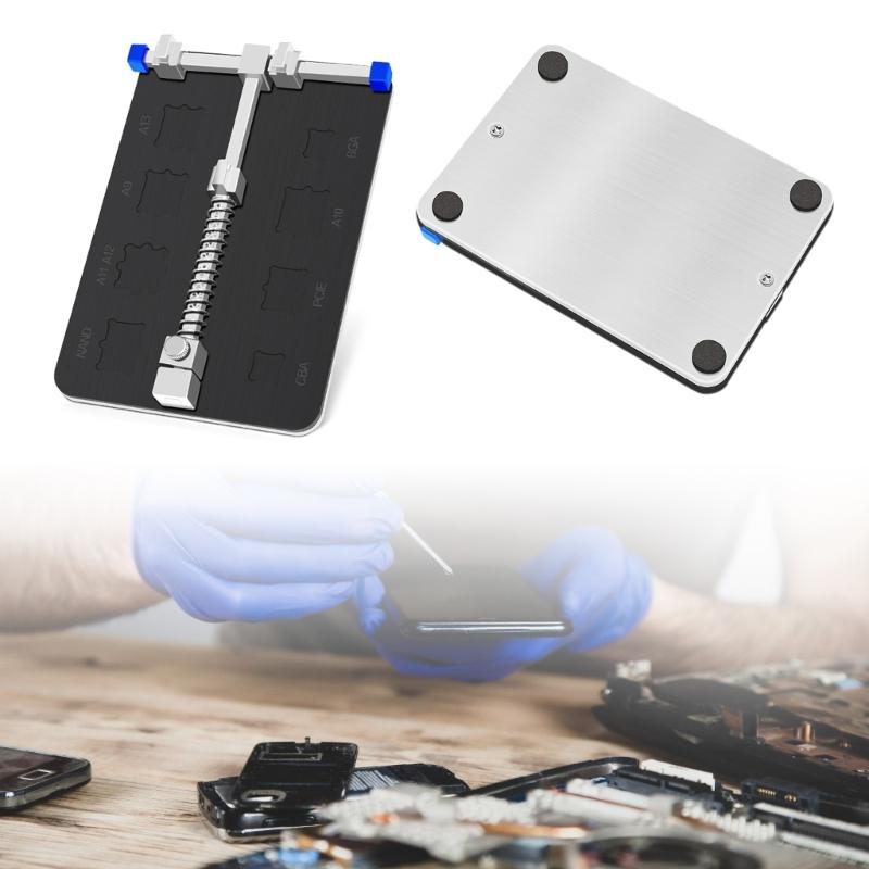 Synthetic Stone and Metal Mobile Repair Clamp PCB Maintenance Support Platform With Integrated Chip Slot for Technicians