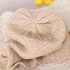 Custom Inner Mongolian Cashmere Winter Hats Women Luxury Fashion Casual Cable Knitted 100% Pure Cashmere Beanie Cap