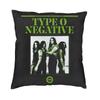 O Type Negative Logo Goth Heavy Metal Band Cushion Cover Double Side 3D Printing Throw Pillow Case Pillowcase Home Decorative