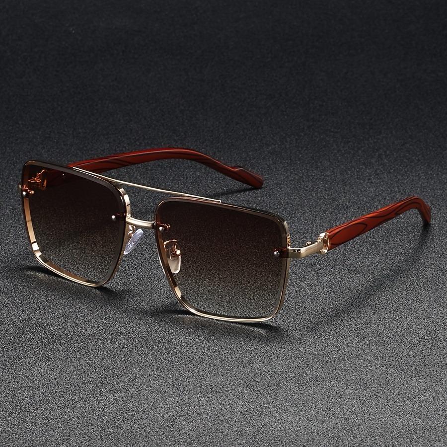 Luxusní čtvercové sluneční brýle pro muže Nové dřevěné vintage designové módní brýle Sluneční brýle Ženy Dovolená Gafas De Sol Hombre