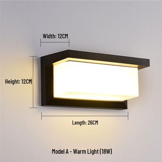 Modern Minimalist Waterproof Outdoor Wall Light with Radar Motion Sensor for Balcony and Doorway