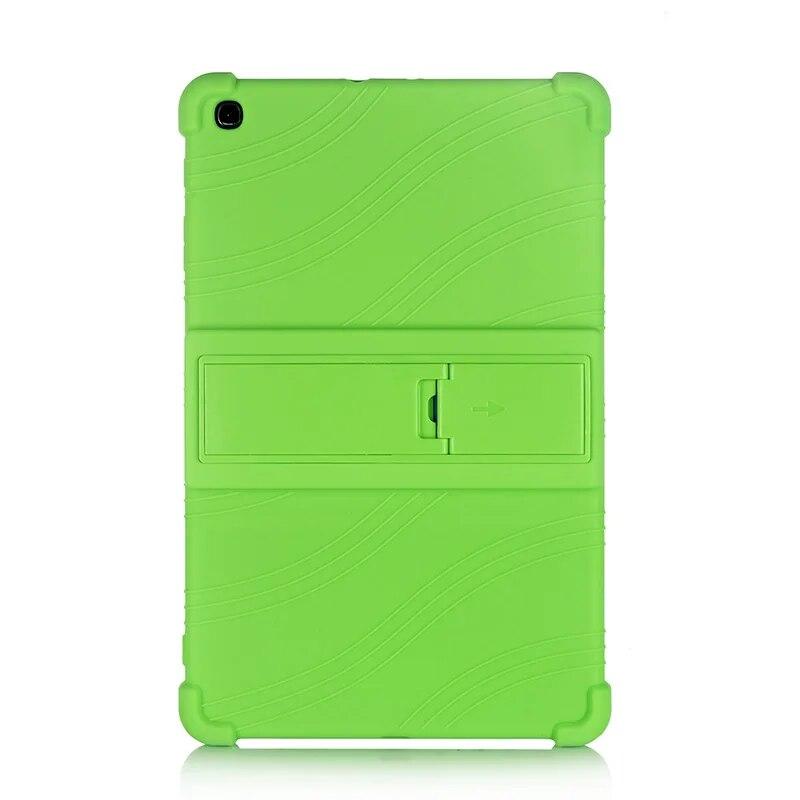 

Чехол для Samsung Galaxy Tab S7 Plus S6 Lite 10,4 SM-P610 A 10,1 T510 T290 S5E A9 T500 8,7 T220, силиконовый противоударный чехол-подставка A7 Lite 8.7 SM-T220 зелёный