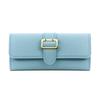 Ladies Pu Leather Slim Wallet With Three Fold Design For Daily Use
