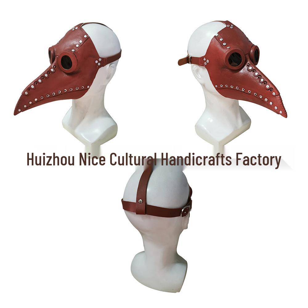 Halloween Plague Doctor Bird Beak Mask - Steampunk Costume Accessory