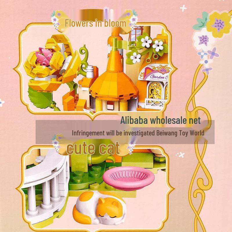 Wonderful 34017 Garden Castle Dream Princess Carriage Model - Girls' Educational Toy Gift