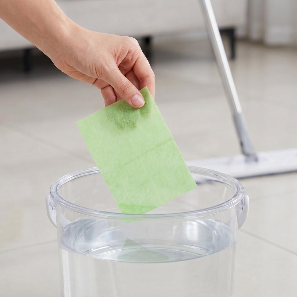 100pcs Floor Cleaning Sheets for Household Use Wood Tile Cleaner Sheets Floor Wax Cleaning Sheets Multi Surface Cleaning Solution