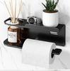 No Drilling Bathroom Toilet Paper Holder Multi-Function Storage Rack Toilet Tissue Holder Stainless Steel Easy Installation