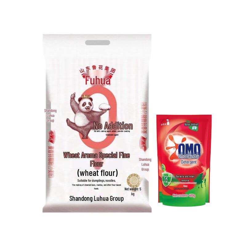 Luhua Refined Wheat Flour 5kg & Omo Laundry Detergent 400g Bundle
