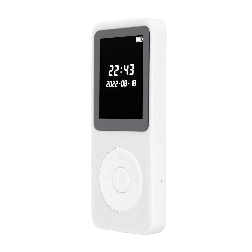 MP3 Player Bluetooth 5.0 1.77in LCD Screen Built in HD Speaker Portable HiFi Music Player with FM Radio Recorder Alarm