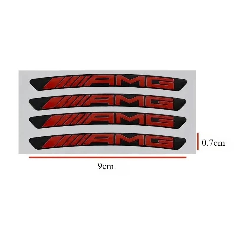 4/8pcs Mercedes-Benz AMG Car Hub Wheel Cover 3D Car Stickers Aluminum Alloy AMG Stickers Wheel Cover Badge Stickers Auto Parts