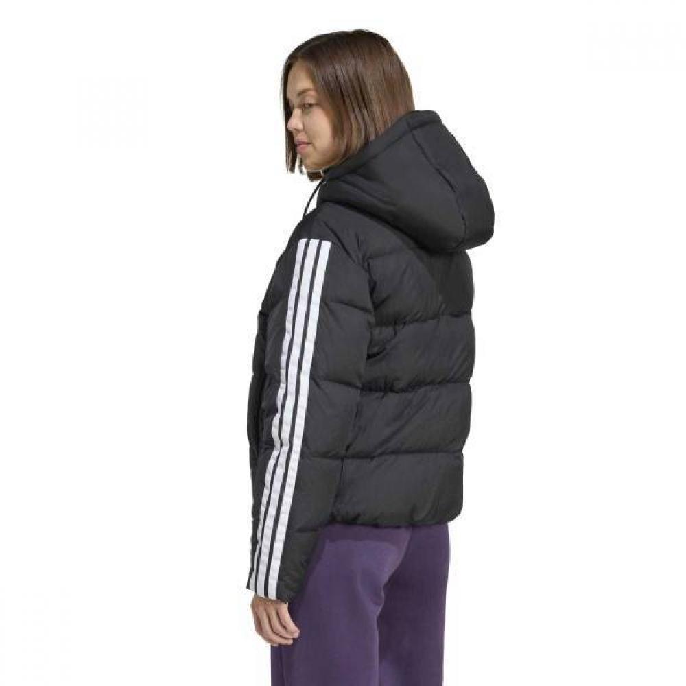 Adidas Women Essentials Climawarm 3 Stripe Hood Down Jacket