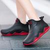 Water shoes short tube couple rain shoes men's low-top outer wear thick-soled shallow mouth non-slip rubber shoes men and women