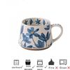 Stor keramisk kaffemugg 360ml, Söt kopp för kvinnor, Idealisk för te eller kaffe, Handmålad blommig design keramikmugg, 1 st