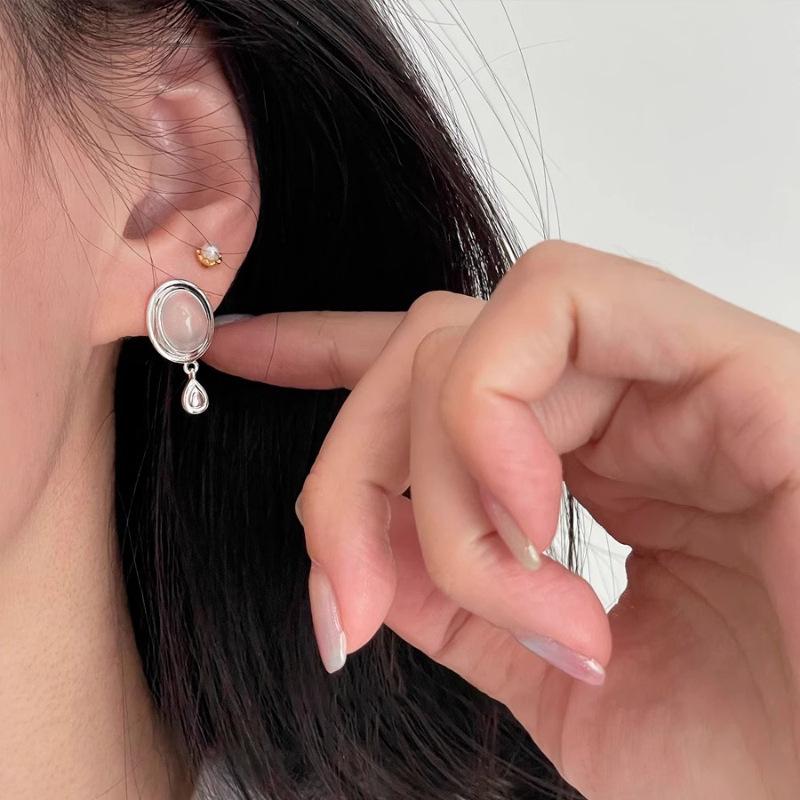 Schwarzer Achat Tropfen Zirkon Ohrstecker - Elegant, Vielseitig, High-End Design