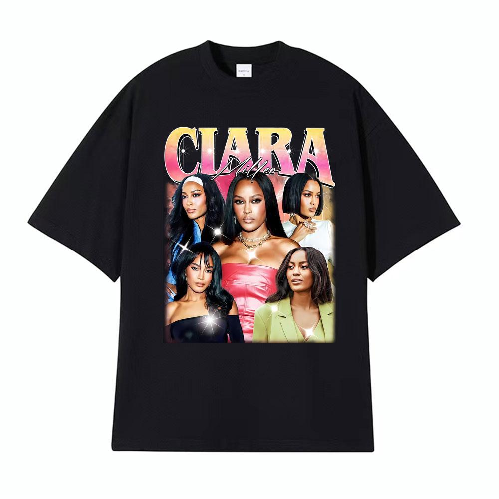 Ciara Miller Vintage 90s Graphic T Shirts for Unisex Women Summer Gothic Streetwear Tshirts High Quality Oversized Comfort T Shirt