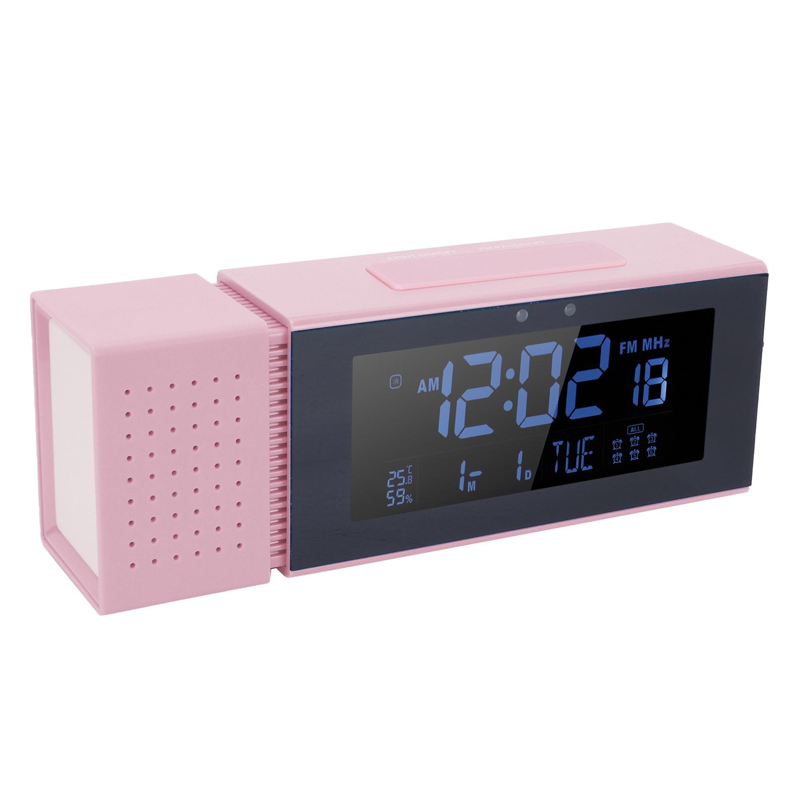

TSP30 Ночной свет Цифровые часы-будильник с FM-радио Монитором температуры и влажности(розовый ) розовый