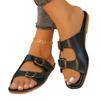 Flat-bottomed casual belt buckle cool slippers women's shoes new summer soft-soled beach sandals