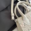 Niche Design Fashion Women's Bag 2025 New Straw Woven Portable High-end Commuter Shoulder Messenger Small Square Bag