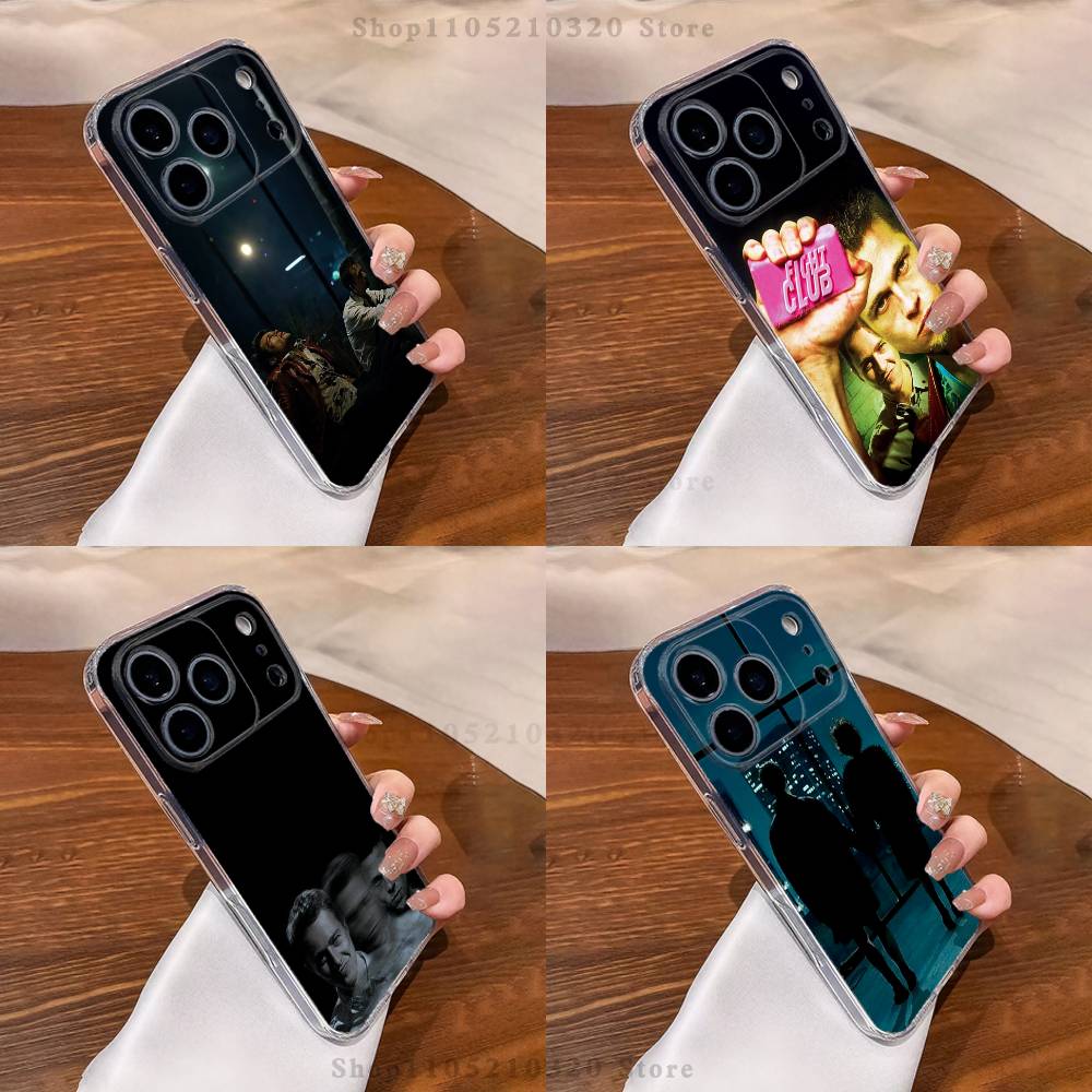 F-Fights C-Club Film Phone Case For iPhone 17,16,15,14,13,12,11 Pro,Max,Plus,XR,Mini,E Clear Full-coverage Soft Cover