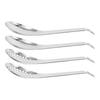 4Pcs Stainless Steel Soup and Slotted Spoons Set for Cooking Serving Caviar Pasta Salad Filtering Kitchen Skimmer Utensil Home