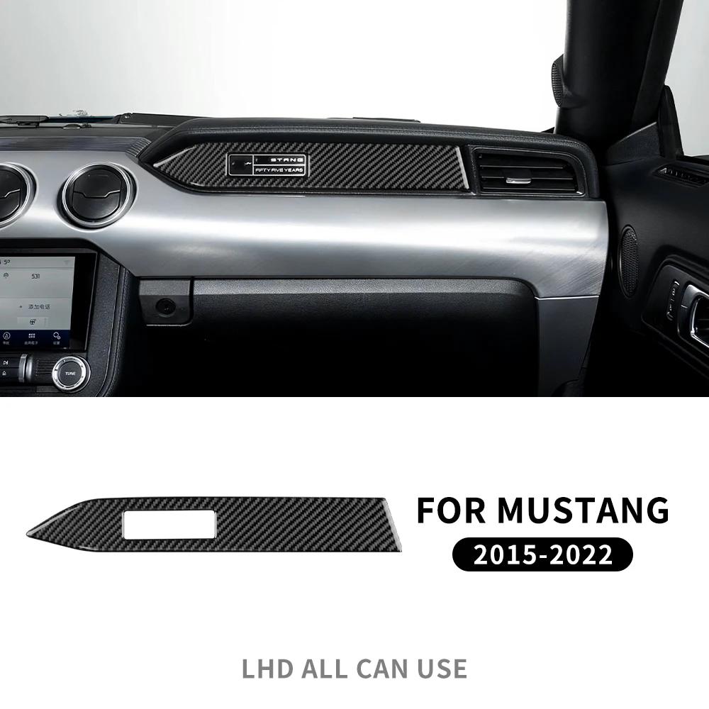 Real Carbon Fiber Dashboard Trim Panel for Ford Mustang 2015-2023 Interior