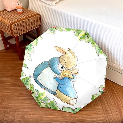 1 PC Automatic Folding Umbrella - Peter Rabbit Pattern, Portable & Foldable Design with 8 Ribs, Christmas Birthday Gifts