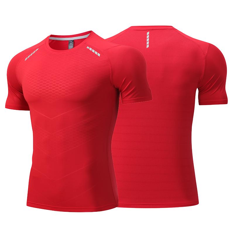 Men Thin Ice Silk Tops Running Short-sleeved Sports T-shirt Gym Fitness Muscle Training Sweatshirt Dry Fit Tight Tracksuits