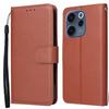 Wallet Case for Reno15 F 5G - Leather/PU, Brown, With Lanyard