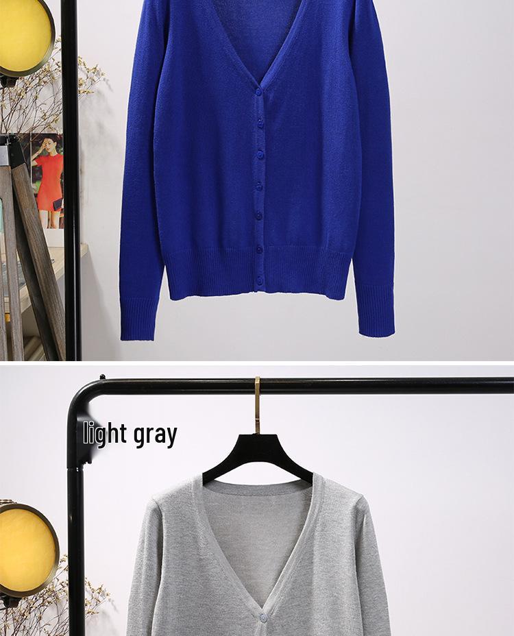 Damen Strickjacke - Leicht, Langarm, Kurzer Stil für Frühling und Herbst