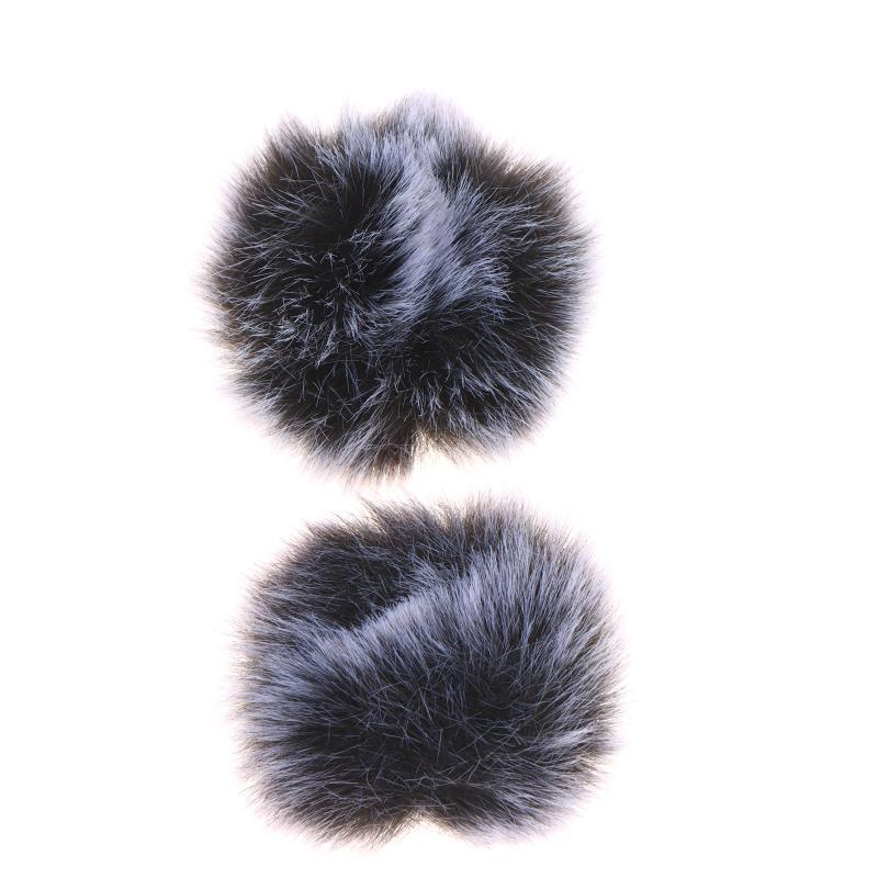 2/4PCS 4cm Universal Lavalier Microphone Furry Windscreen Fur Windshield Wind Muff Soft