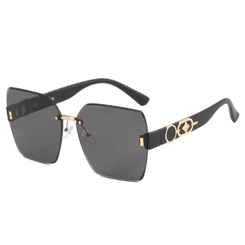 Sunglasses Women S Large-Frame Retro And Thin Frameless Advanced Sunscreen Sunglasses sunglasses