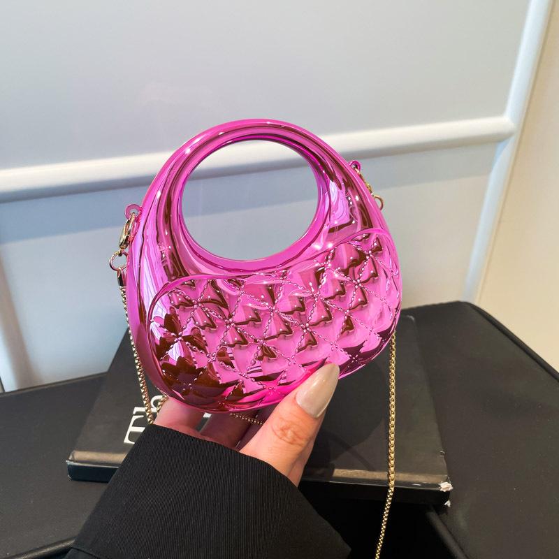 High-End Mini Crescent Acrylic Bag - Niche Fashion Lipstick Coin Purse Crossbody