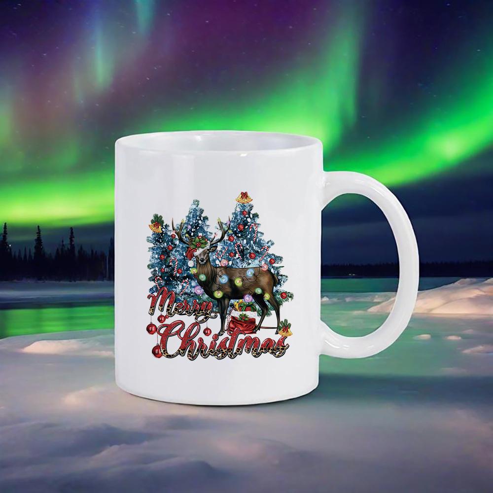 Christmas LOVE Pattern Mug Snowflake Coffee Mugs Cute Snowman Water Cup Tea Cups Beer Breakfast Cup Funny Drinkware Ceramic Bar