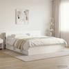 Headboard Cabinet with Storage White Wood Based Material