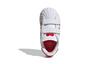 Adidas Originals SUPERSTAR Comfortable Breathable Low top Skateboard Shoes White Red Infant And Toddler FZ0644