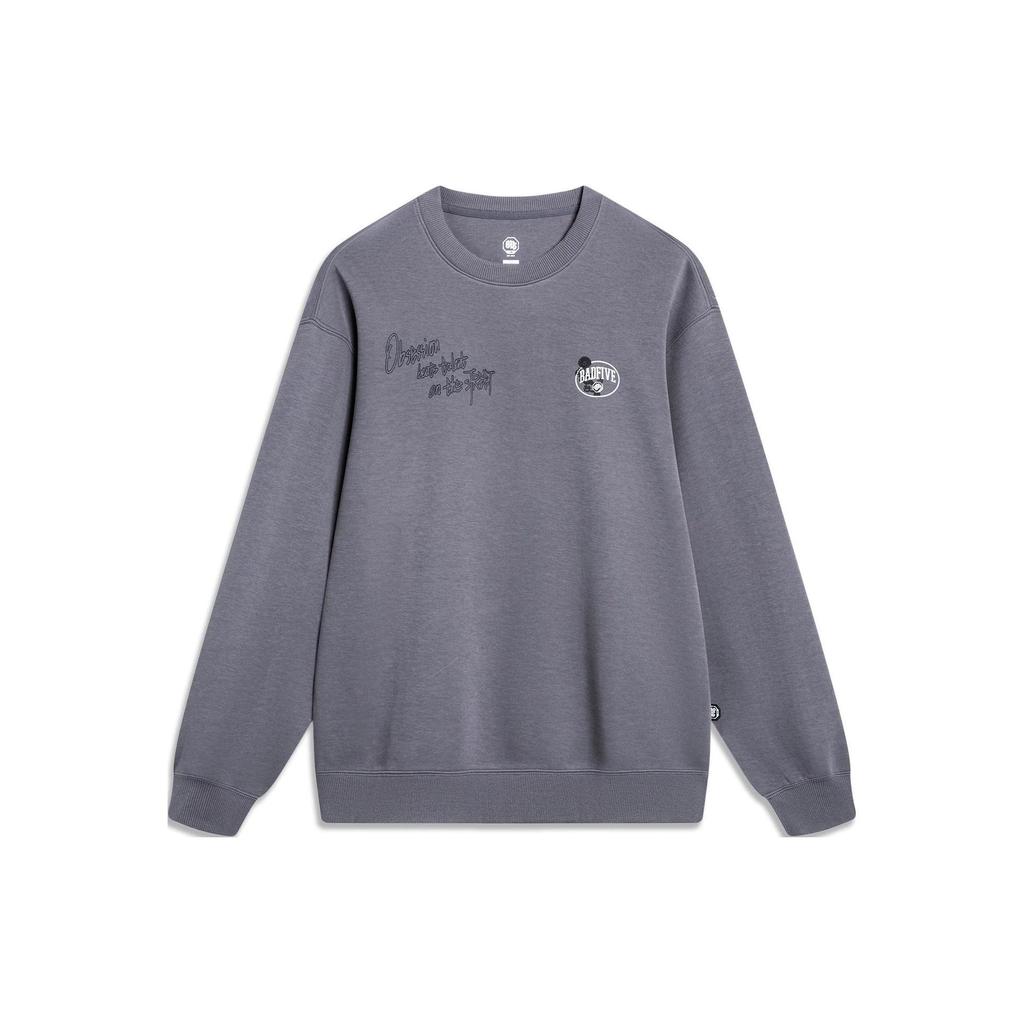 Li Ning Badfive Sweatshirt Men's Smoky Ink Gray AWDT463-9