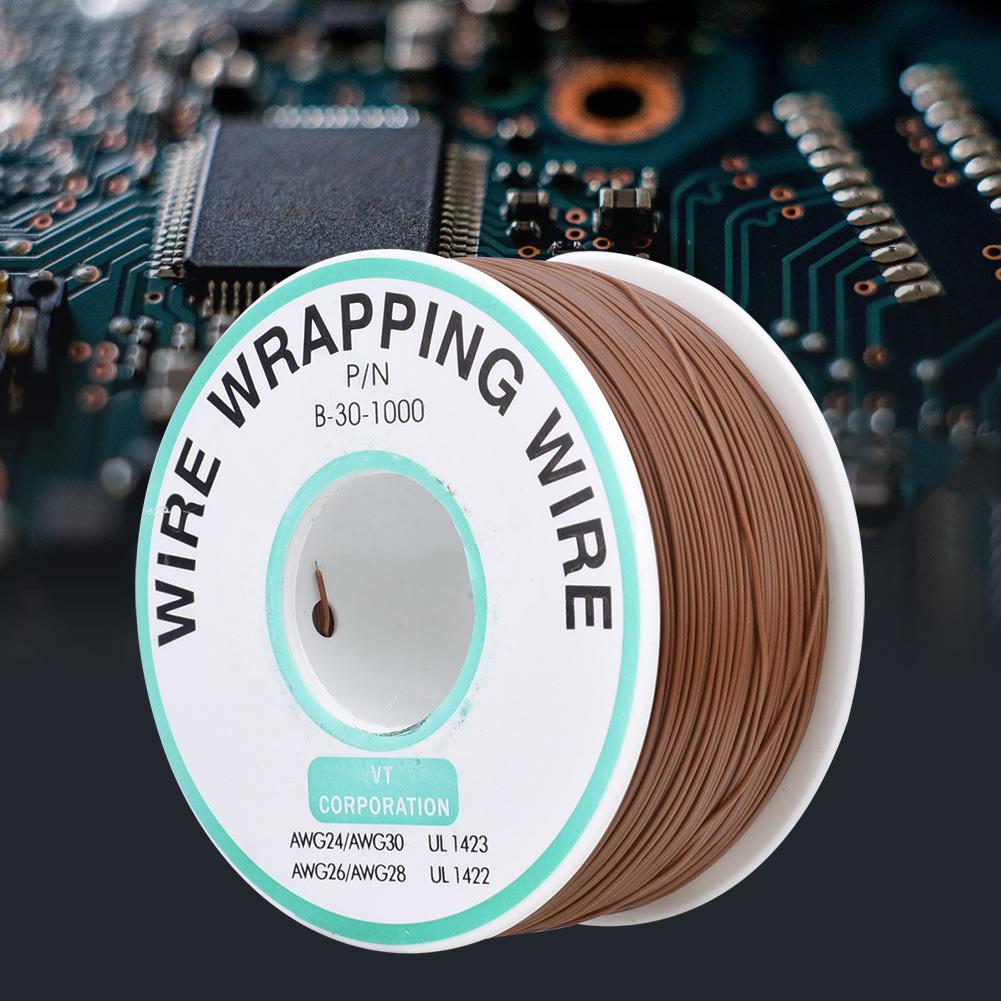 Brown OK Wire Printed Circuit Board Repairing Accessory Tin Plated Copper 30AWG Wrapping Jumper