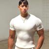 Men S Waffle Knit Short Sleeve Fitted Casual T Shirt
